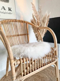 Sædeskind af lammeskind – Hvid