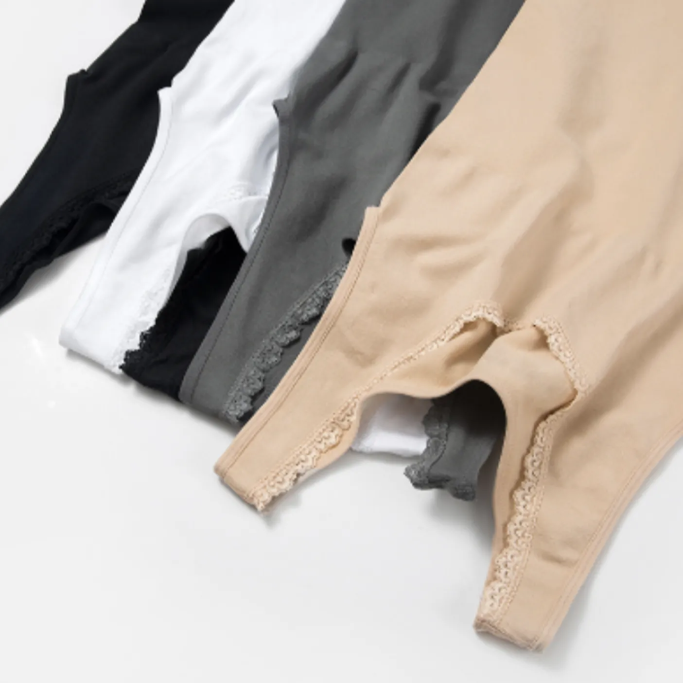 Seamless top m. blondekant - Sort