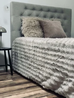 Sengetæppe BUBBLE - Lys grå