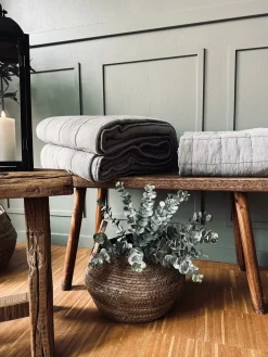 Sengetæppe STONE-WASHED Quilt – Nordic grey