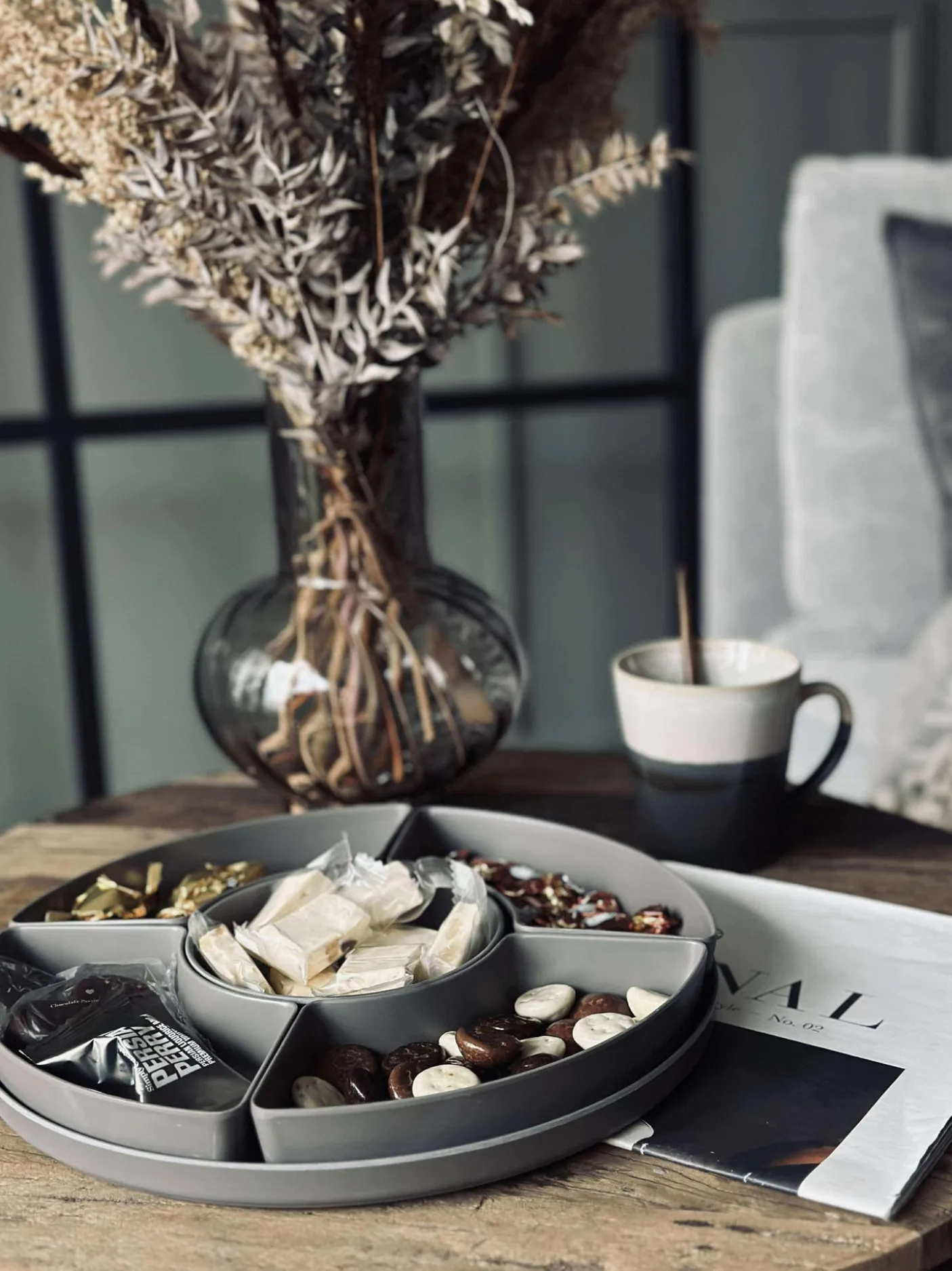 Serveringsfad - Taupe melamin