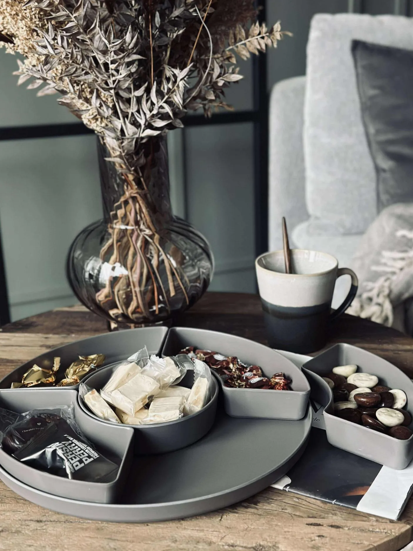 Serveringsfad - Taupe melamin