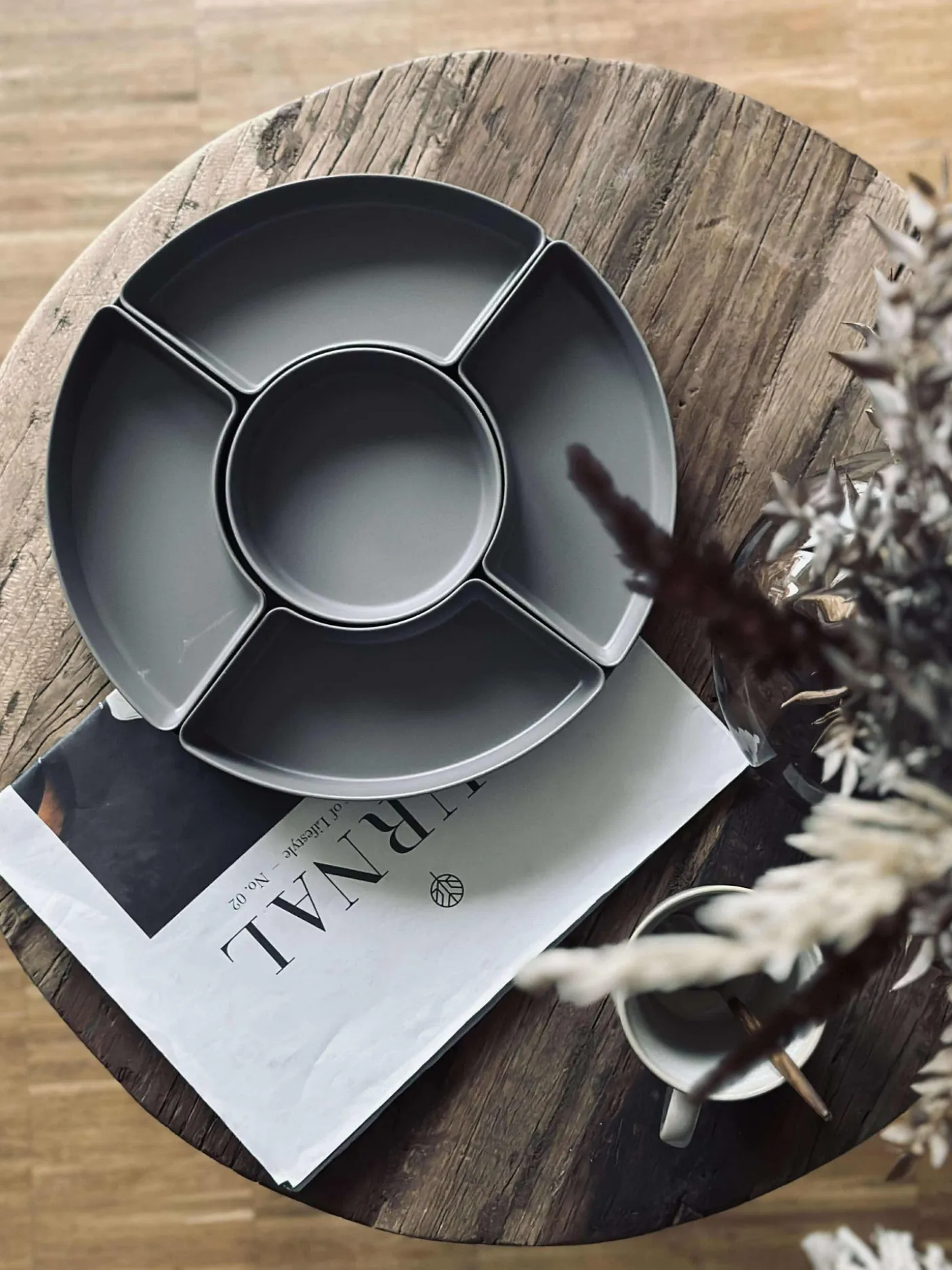 Serveringsfad - Taupe melamin