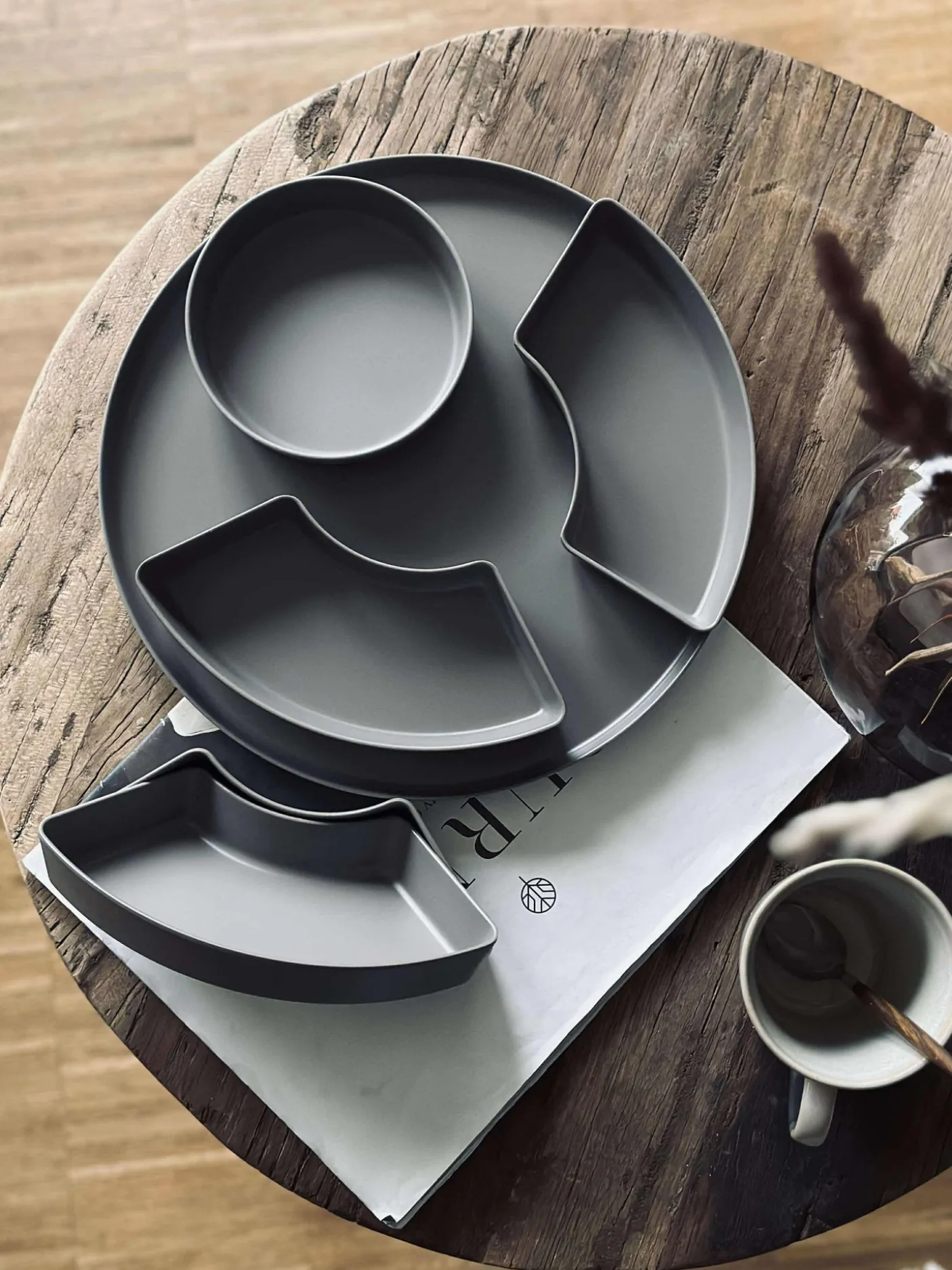 Serveringsfad - Taupe melamin