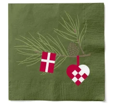 Servietter 20 stk – Grøn Nostalgi