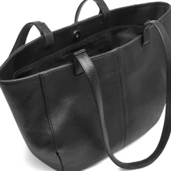 Shopper Aura – Soft black leather