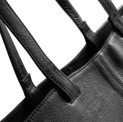 Shopper Aura – Soft black leather