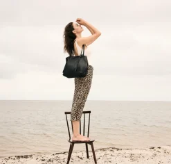 Shopper i blød skindkvalitet - Sort