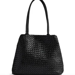 Shopper i flettet skind - Black