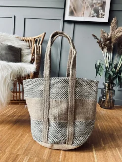 Shopper i kraftig Jute - Beige