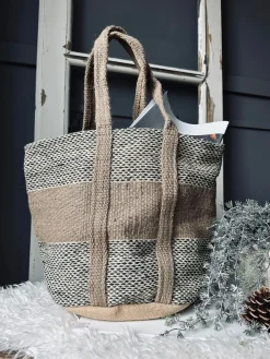 Shopper i kraftig Jute - Beige