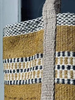 Shopper i kraftig Jute - Sennep