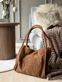 Shopper i ruskind - Walnut