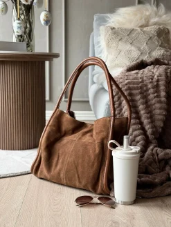 Shopper i ruskind - Walnut