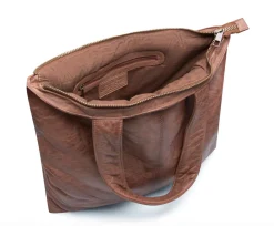 Shopper ink clutch MILLE - Chestnut