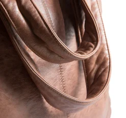 Shopper ink clutch MILLE - Chestnut