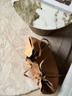 Shopper XL i blød skindkvalitet - Sand