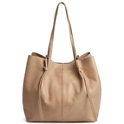 Shopper XL i blød skindkvalitet - Sand