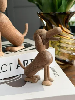 Siddende Hund Amber/Brun - Flere størrelser