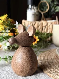 Siddende Mus - Amber Brun