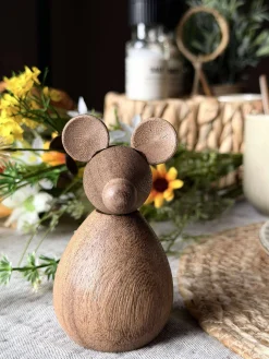 Siddende Mus - Amber Brun