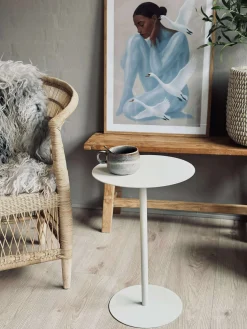 Sidebord - Hvid metal