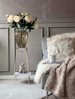 Sidebord med hylde - Hvid