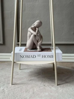 Sidebord med hylde - Hvid