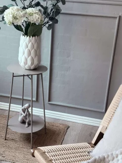 Sidebord med hylde - Taupe