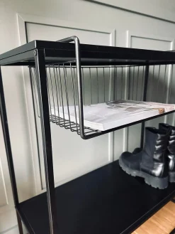 Simpel hyldekurv - Sort Metal