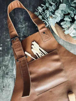 Skindforklæde – Cognac bøffellæder