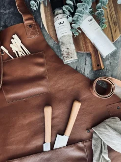 Skindforklæde – Cognac bøffellæder