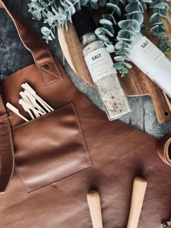 Skindforklæde – Cognac bøffellæder