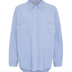 Skjorte baby fløjl - Blå