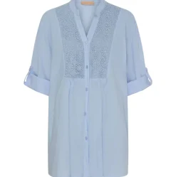 Skjorte Celina med broderi – Blue
