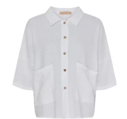 Skjorte Minna i hørmix – White