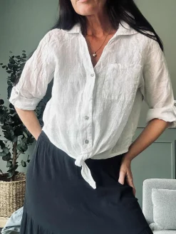 Skjorte NALA hvid - 100% hør