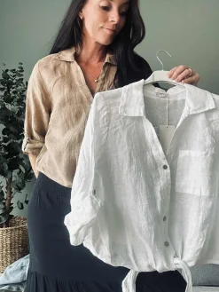 Skjorte NALA hvid - 100% hør