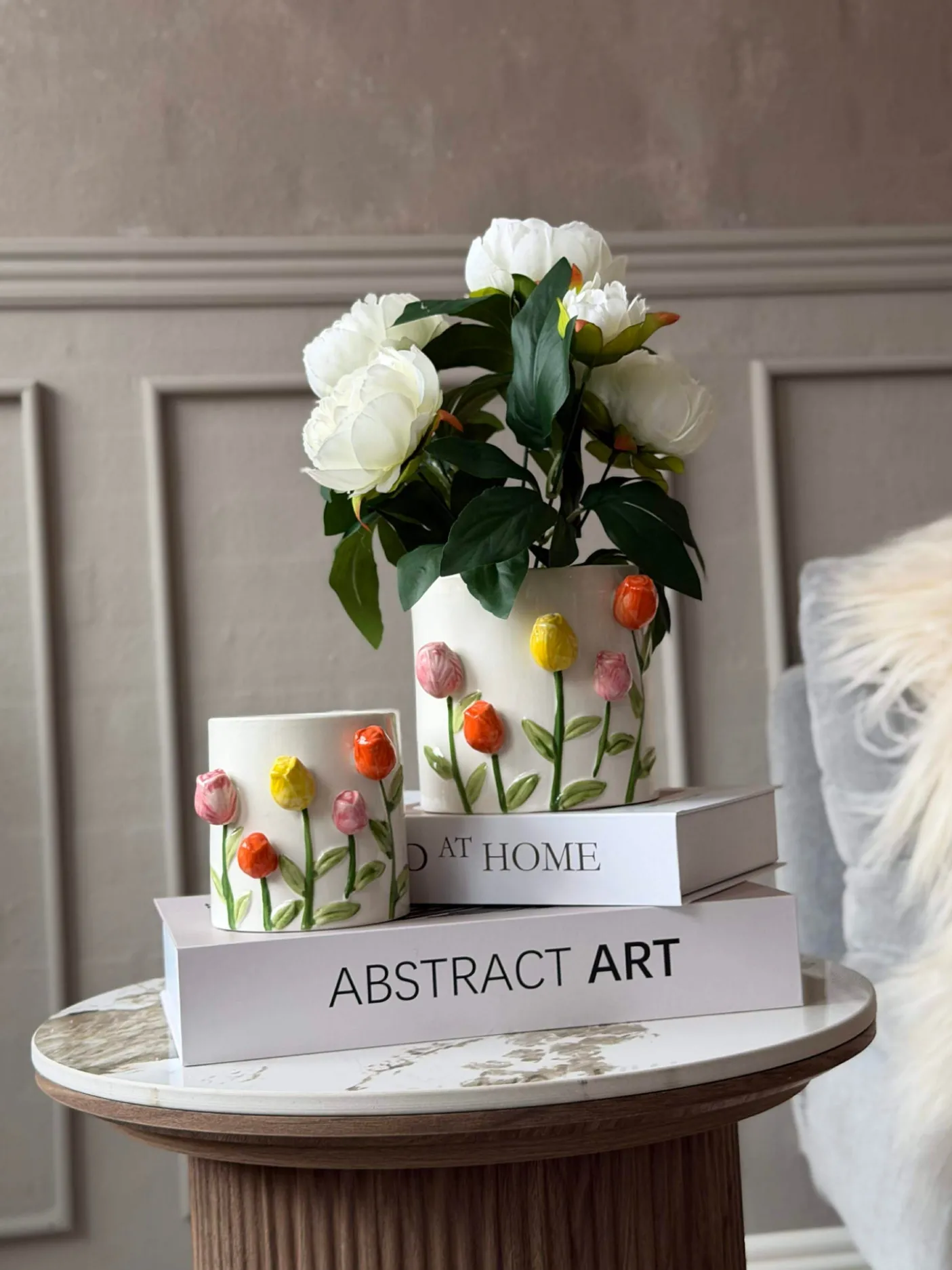 Skjuler med tulipaner - flere størrelser