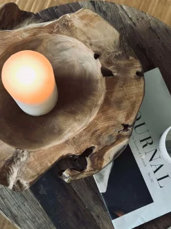 Skål af teakrod – Large