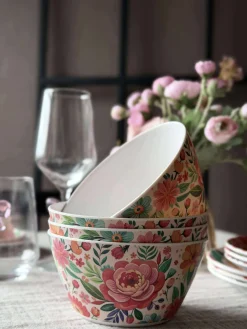 Skål flower melamin