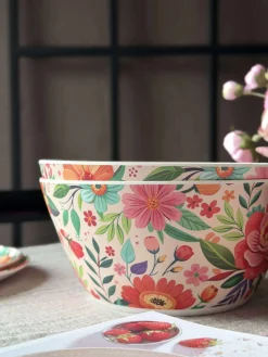 Skål flower melamin