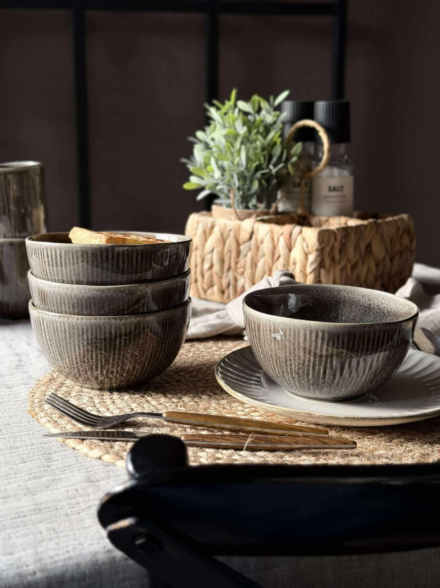 Skål Lydia keramik - Sæt med 4 stk