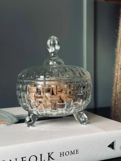 Skål med låg i glas 200ml.