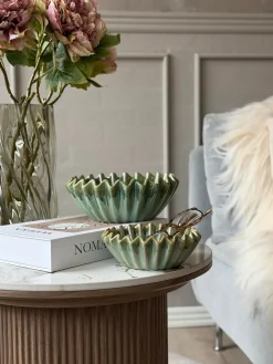 Skål Plissé Grøn - Flere størrelser