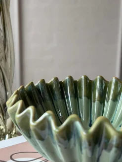 Skål Plissé Grøn - Flere størrelser