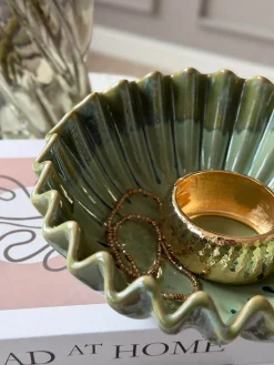 Skål Plissé Grøn - Flere størrelser