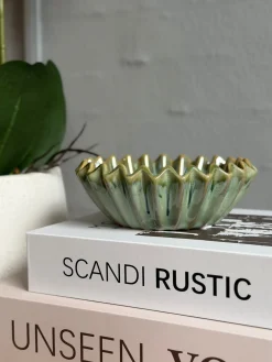 Skål Plissé Grøn - Flere størrelser