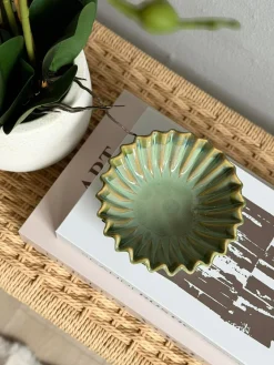 Skål Plissé Grøn - Flere størrelser