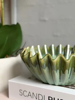 Skål Plissé Grøn - Flere størrelser